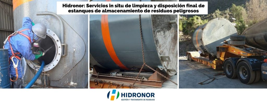 Hidronor limpieza estanques almacenamiento residuos peligrosos