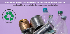 Avance Ley REP primer Gran Sistema de Gestion Colectivo para la recoleccion y reciclaje de envases y embalajes fue aprobado